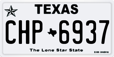 TX license plate CHP6937