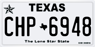TX license plate CHP6948