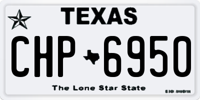 TX license plate CHP6950