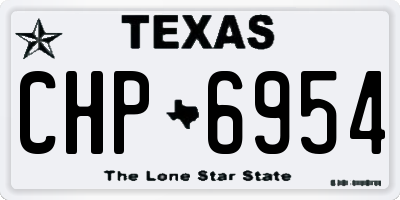 TX license plate CHP6954
