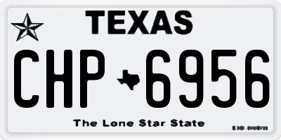 TX license plate CHP6956