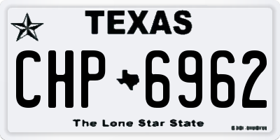 TX license plate CHP6962