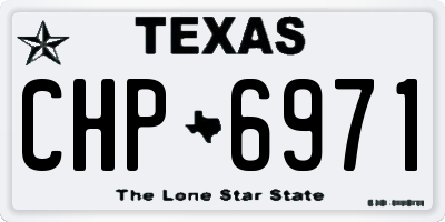 TX license plate CHP6971