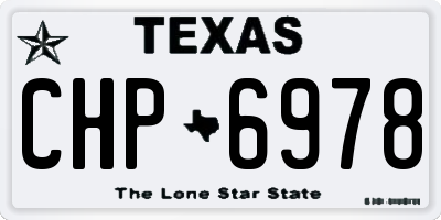 TX license plate CHP6978