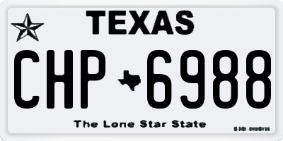 TX license plate CHP6988