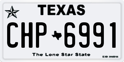 TX license plate CHP6991