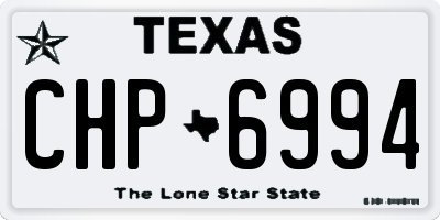TX license plate CHP6994