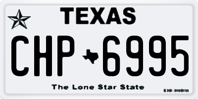 TX license plate CHP6995