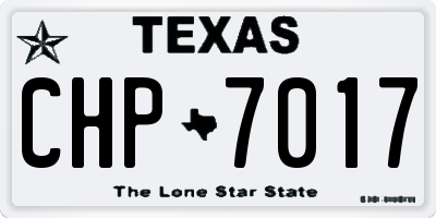TX license plate CHP7017