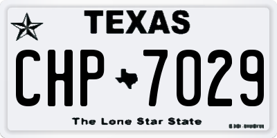 TX license plate CHP7029