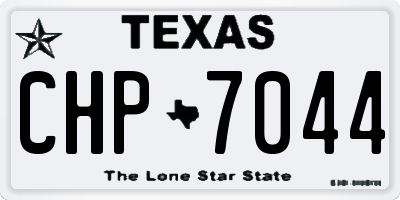 TX license plate CHP7044