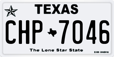 TX license plate CHP7046