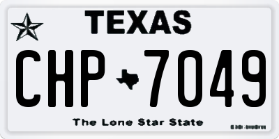 TX license plate CHP7049