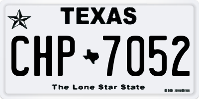 TX license plate CHP7052
