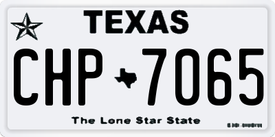 TX license plate CHP7065