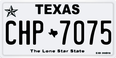 TX license plate CHP7075