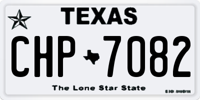 TX license plate CHP7082