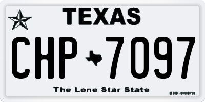 TX license plate CHP7097