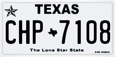 TX license plate CHP7108