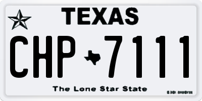 TX license plate CHP7111