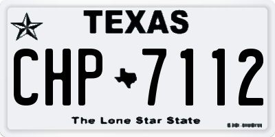 TX license plate CHP7112