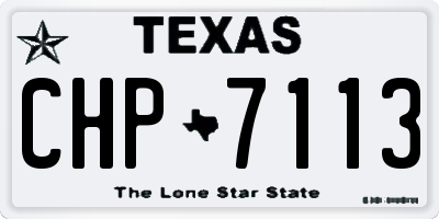 TX license plate CHP7113