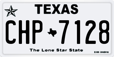 TX license plate CHP7128
