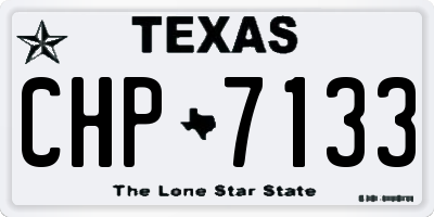 TX license plate CHP7133