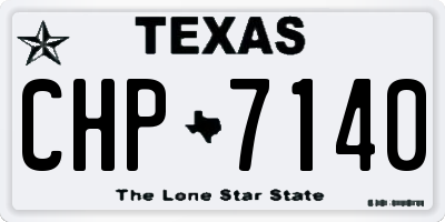 TX license plate CHP7140