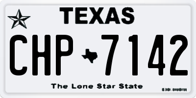 TX license plate CHP7142