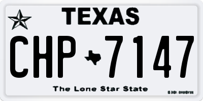 TX license plate CHP7147