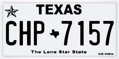 TX license plate CHP7157