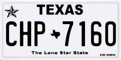 TX license plate CHP7160