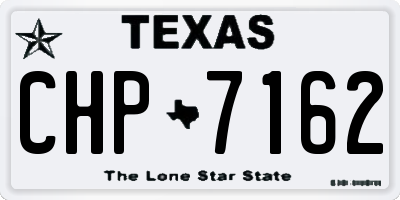 TX license plate CHP7162