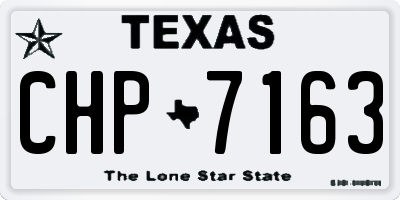 TX license plate CHP7163