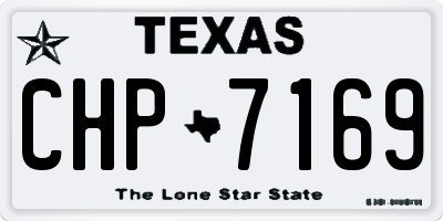 TX license plate CHP7169