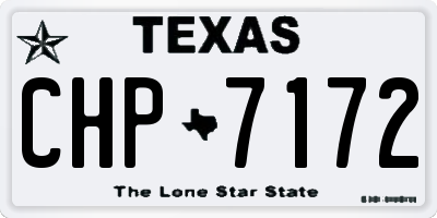 TX license plate CHP7172