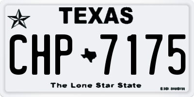 TX license plate CHP7175