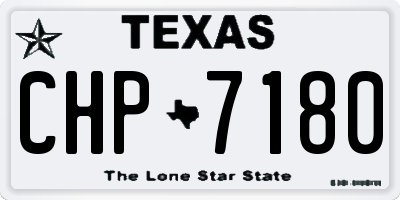 TX license plate CHP7180
