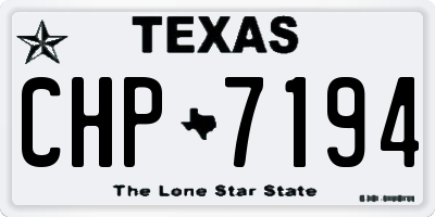 TX license plate CHP7194