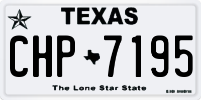 TX license plate CHP7195
