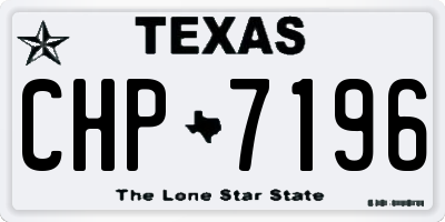 TX license plate CHP7196