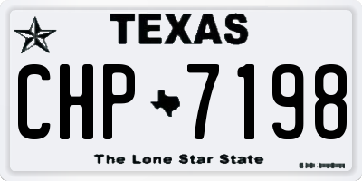 TX license plate CHP7198