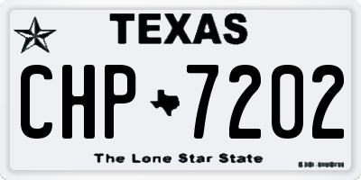 TX license plate CHP7202