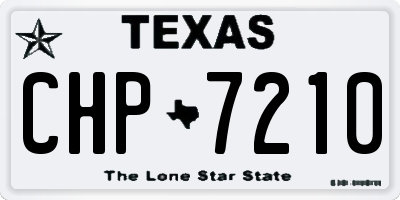TX license plate CHP7210