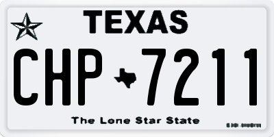 TX license plate CHP7211