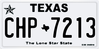 TX license plate CHP7213