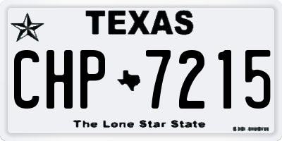 TX license plate CHP7215