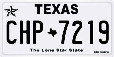 TX license plate CHP7219