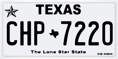 TX license plate CHP7220